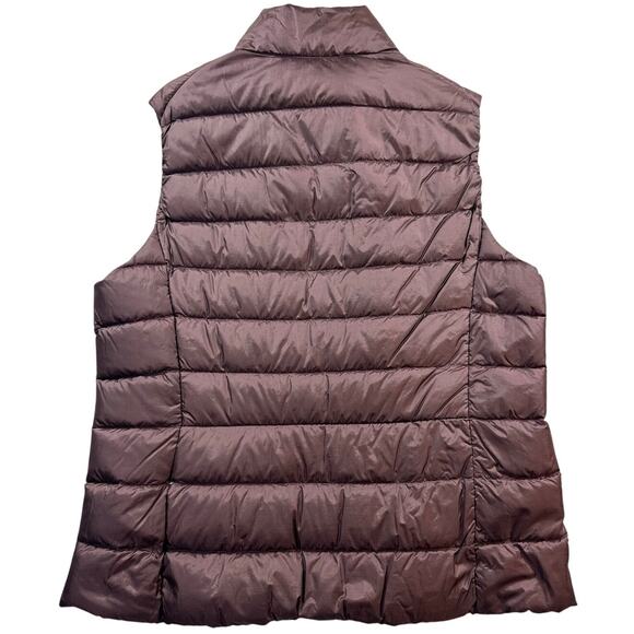 Uniqlo Packable Puffer Jacket Eggplant Purple Size XL - Picture 3 of 4